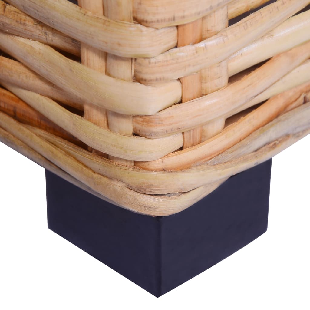 Tavolino da Salotto in Rattan Naturale 45x45x30 cm - homemem39