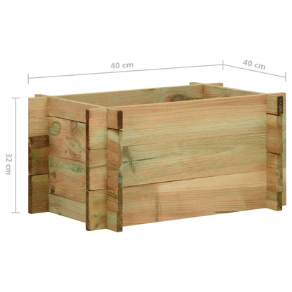 Fioriera Giardino Letto Vegetale Legno Pino Impregnato 40 cm - homemem39