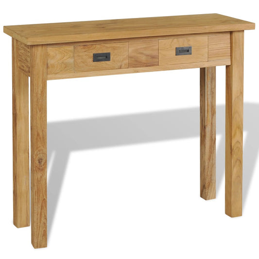 Tavolo Consolle in Legno Massello di Teak 90x30x80 cm - homemem39