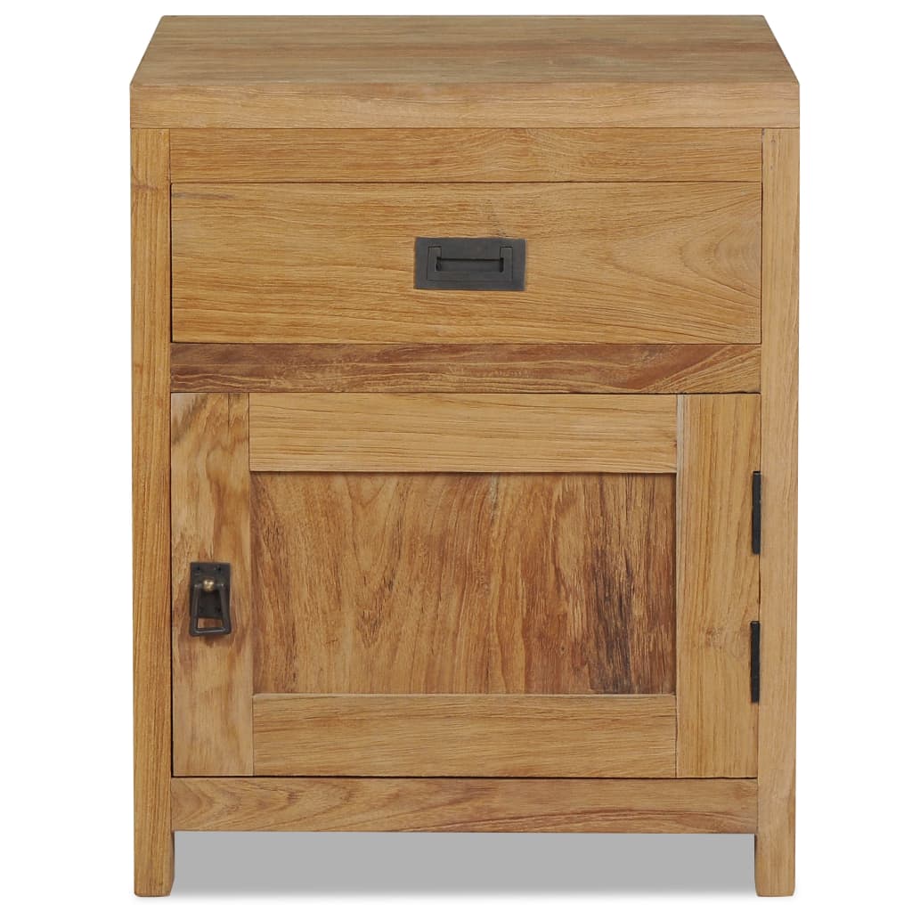 Comodino in Legno Massello di Teak 40x30x50 cm - homemem39