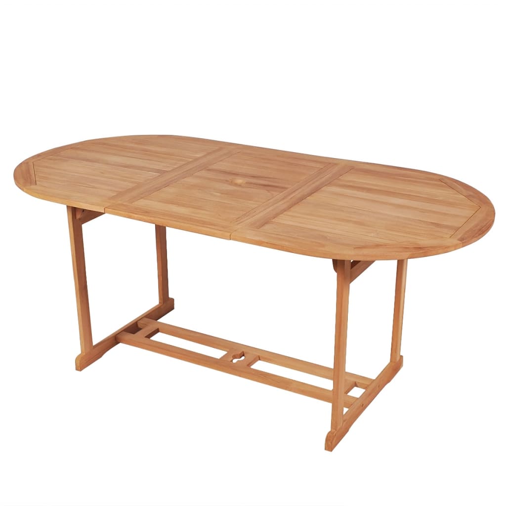 Tavolo da Giardino 180x90x75 cm in Massello di Teak - homemem39