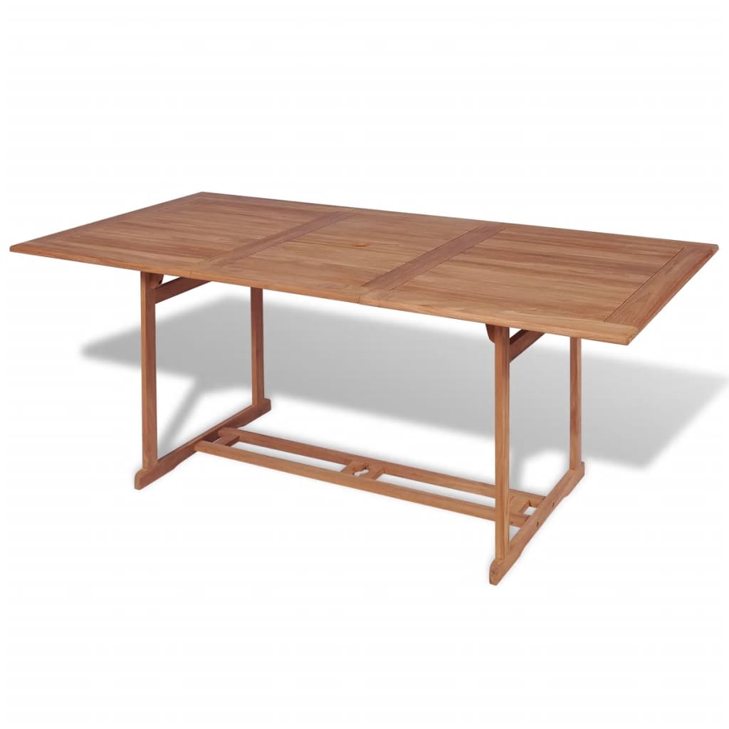 Tavolo da Giardino 180x90x75 cm in Massello di Teak - homemem39