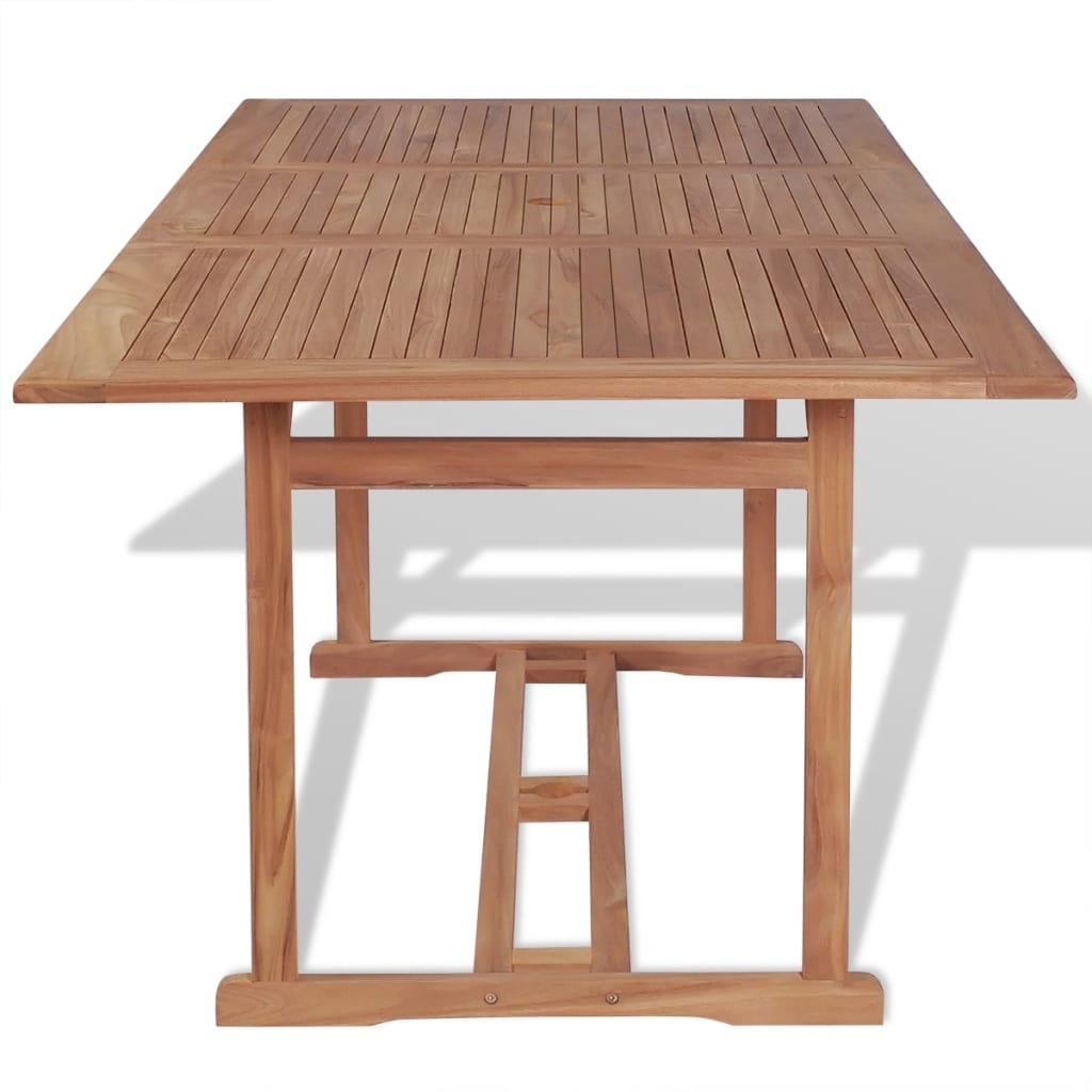 Tavolo da Giardino 180x90x75 cm in Massello di Teak - homemem39