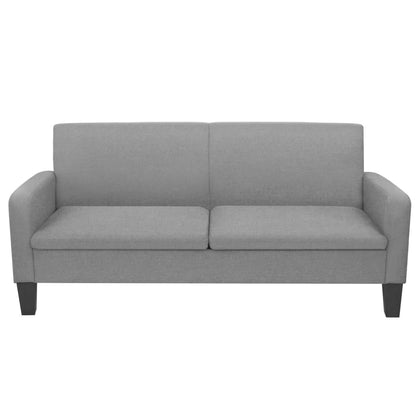 Divano a 3 Posti 180x65x76 cm Grigio Chiaro - homemem39