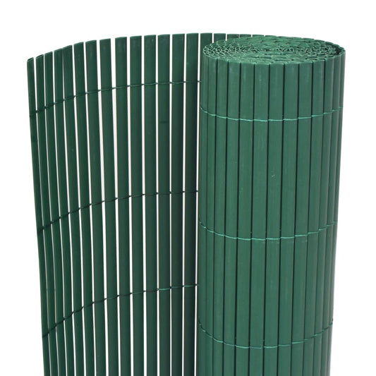 Recinzione da Giardino a Doppio Lato in PVC 90x500 cm Verde - homemem39