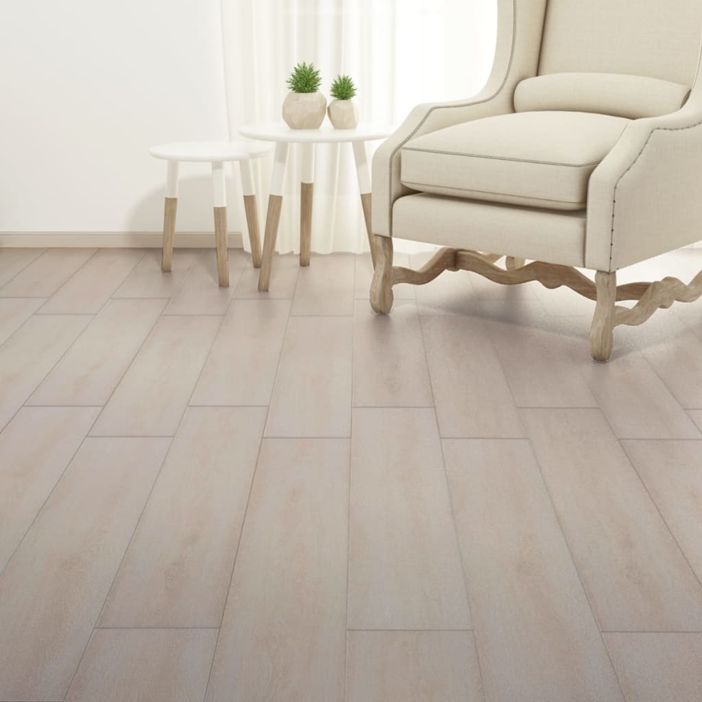 Listoni Pavimenti Non Autoadesivi PVC 5,26m² 2mm Rovere Bianco - homemem39