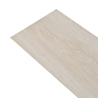 Listoni Pavimento Autoadesivi in PVC 5,02 m² 2 mm Rovere Bianco - homemem39