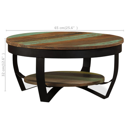 Tavolino da Caffè in Legno Massello Recuperato 65x32 cm - homemem39