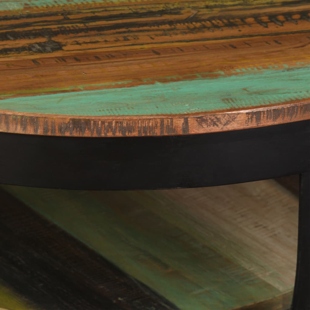 Tavolino da Caffè in Legno Massello Recuperato 65x32 cm - homemem39