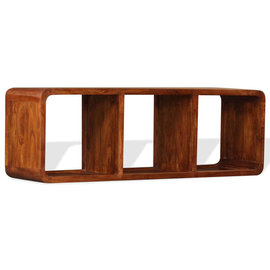 Mobile TV in Legno Massello con Finitura Miele 120x30x40 cm - homemem39