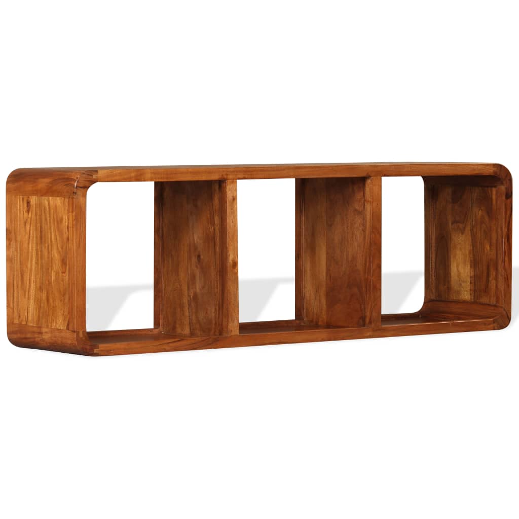 Mobile TV in Legno Massello con Finitura Miele 120x30x40 cm - homemem39