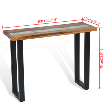 Tavolo Consolle in Teak 100x35x75 cm - homemem39