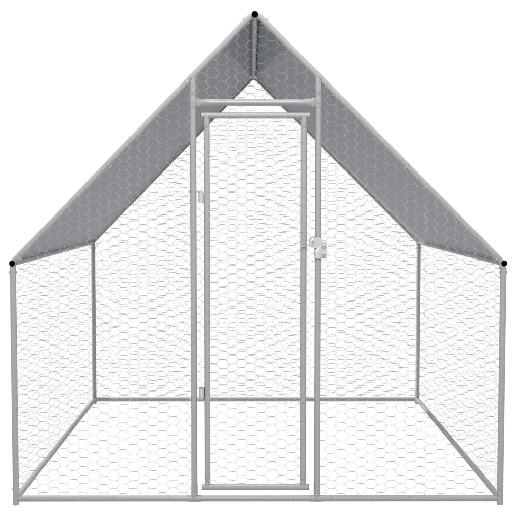 Gabbia per Polli da Esterno in Acciaio Zincato 2x2x1,92 m - homemem39