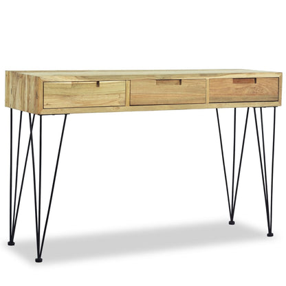 Tavolo Consolle 120x35x76 cm in Legno Massello di Teak - homemem39