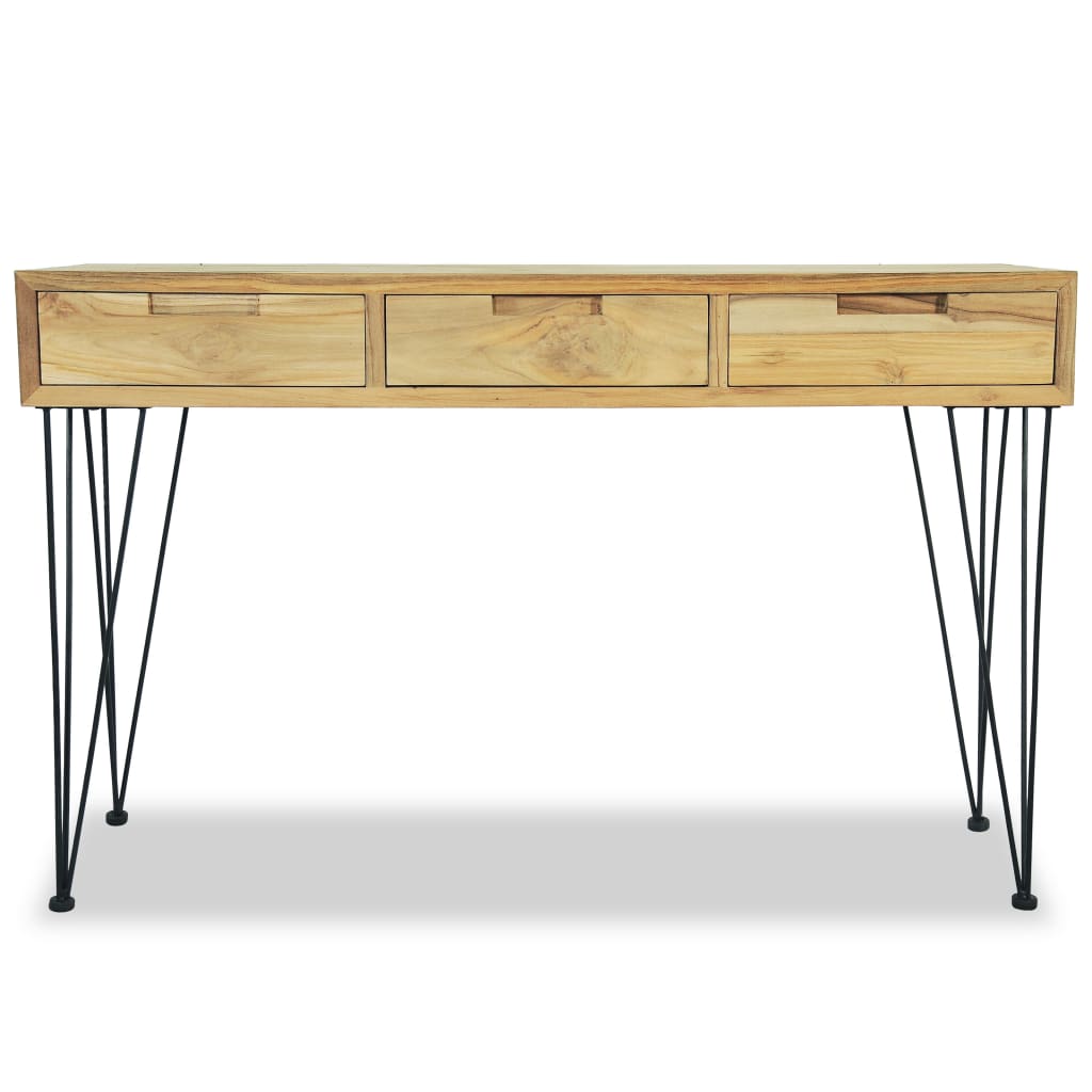 Tavolo Consolle 120x35x76 cm in Legno Massello di Teak - homemem39