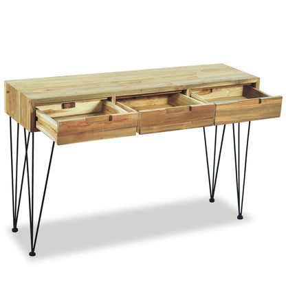 Tavolo Consolle 120x35x76 cm in Legno Massello di Teak - homemem39