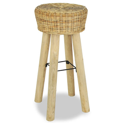 Sgabelli da Bar 2 pz in Rattan Naturale - homemem39