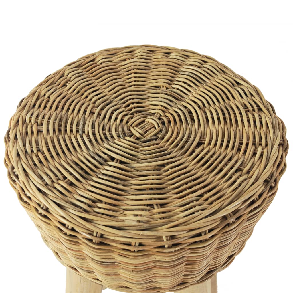 Sgabelli da Bar 2 pz in Rattan Naturale - homemem39