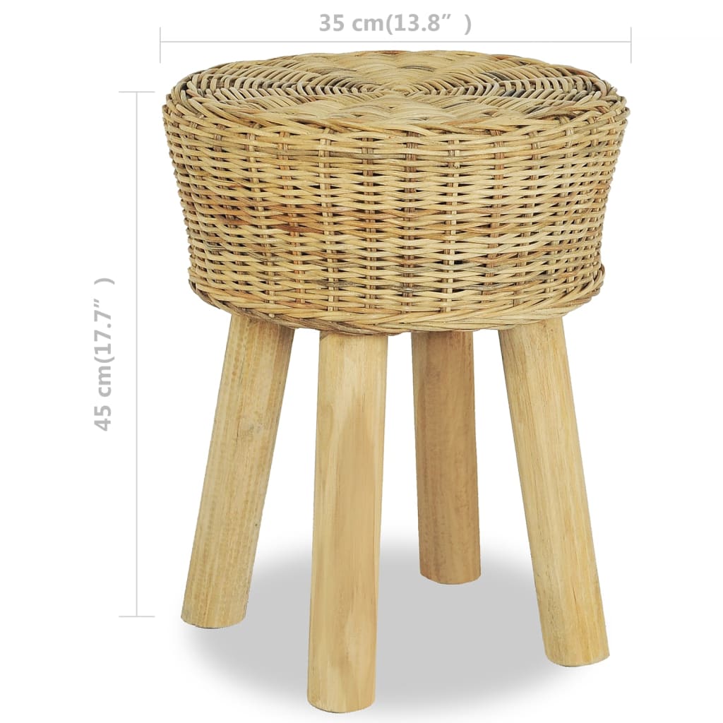 Sgabello da Bar in Rattan Naturale - homemem39