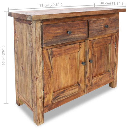 Credenza in Legno Massello di Recupero 75x30x65 cm - homemem39