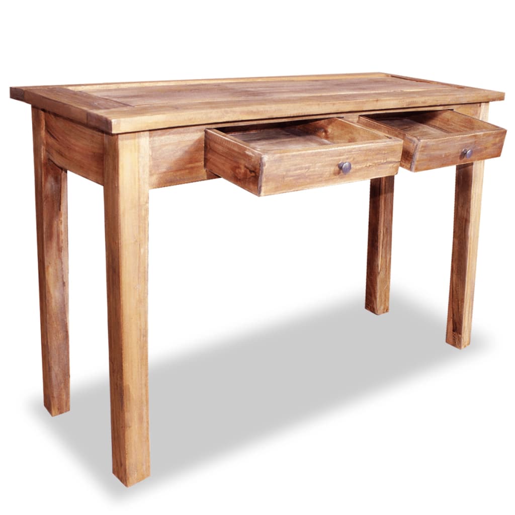 Tavolo Consolle in Legno Massello Recuperato 123x42x75 cm - homemem39