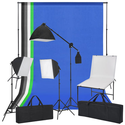 Kit Studio Fotografico con Tavolo Fotografico Luci e Sfondi - homemem39