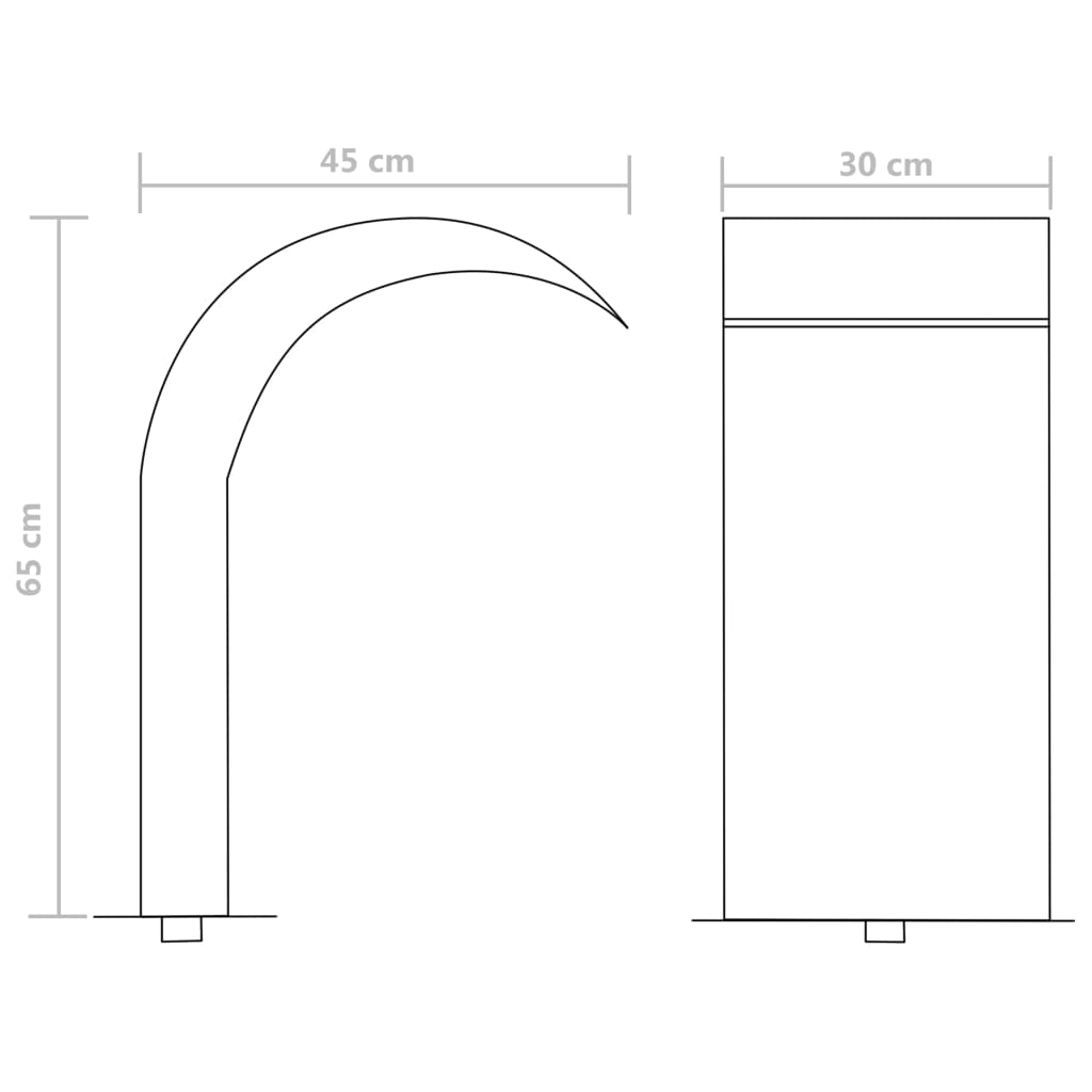 Fontana per Piscina in Acciaio Inossidabile 45x30x65 cm Argento - homemem39