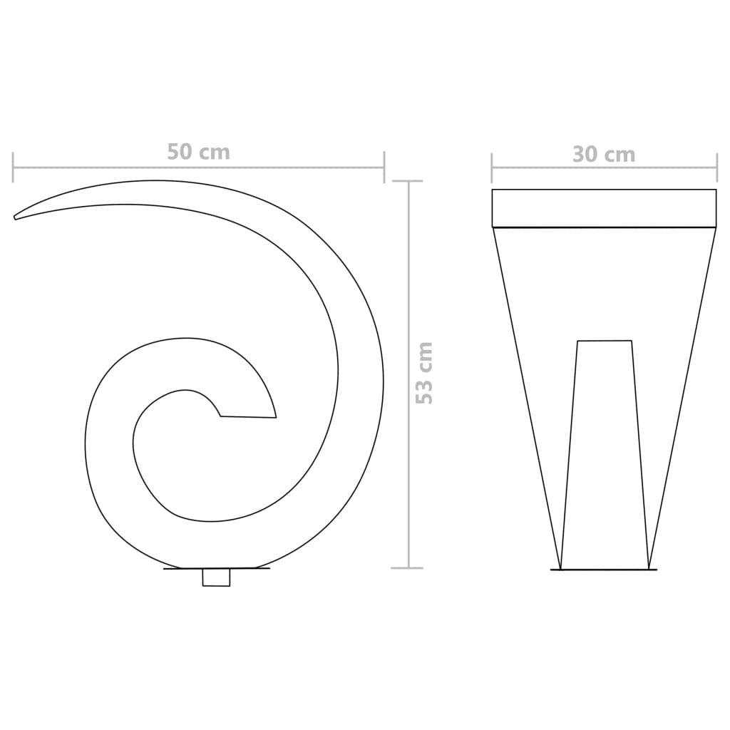 Fontana per Piscina in Acciaio Inossidabile 50x30x53 cm Argento - homemem39