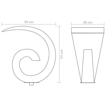 Fontana per Piscina in Acciaio Inossidabile 50x30x53 cm Argento - homemem39