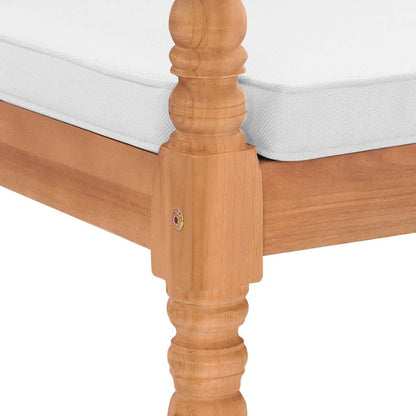 Sedie Batavia 2 pz con Cuscini in Legno Massello di Teak - homemem39