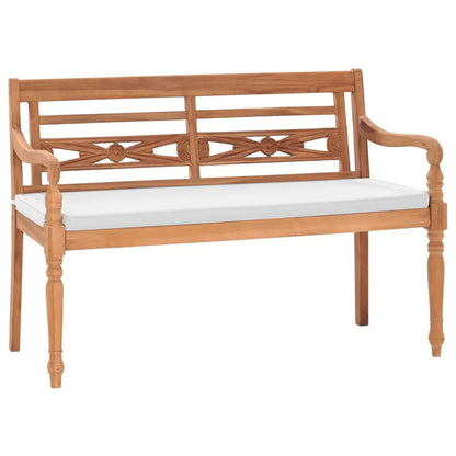 Panchina Batavia con Cuscini 120 cm in Teak - homemem39