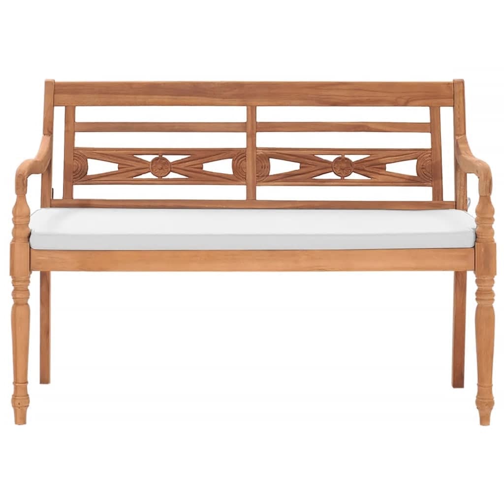 Panchina Batavia con Cuscini 120 cm in Teak - homemem39