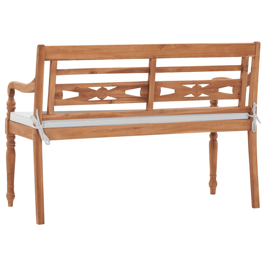 Panchina Batavia con Cuscini 120 cm in Teak - homemem39