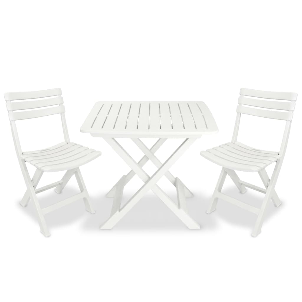 Set da Bistrot 3 pz in Plastica Bianco - homemem39