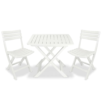 Set da Bistrot 3 pz in Plastica Bianco - homemem39