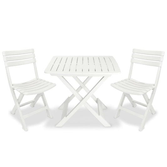 Set da Bistrot 3 pz in Plastica Bianco - homemem39