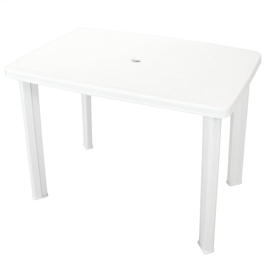 Tavolo da Giardino Bianco 101x68x72 cm in Plastica - homemem39