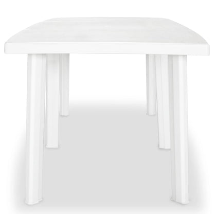 Tavolo da Giardino Bianco 210x96x72 cm in Plastica - homemem39