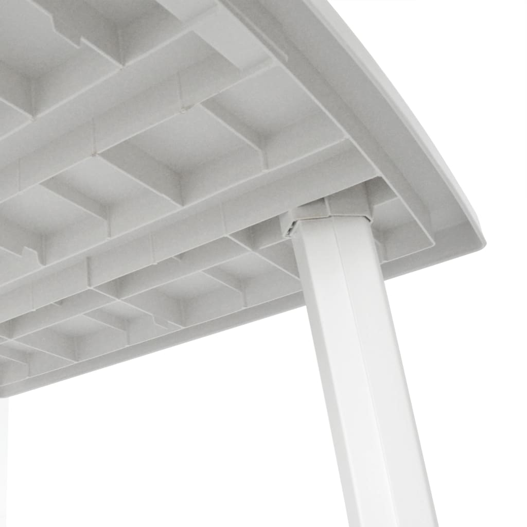 Tavolo da Giardino Bianco 210x96x72 cm in Plastica - homemem39