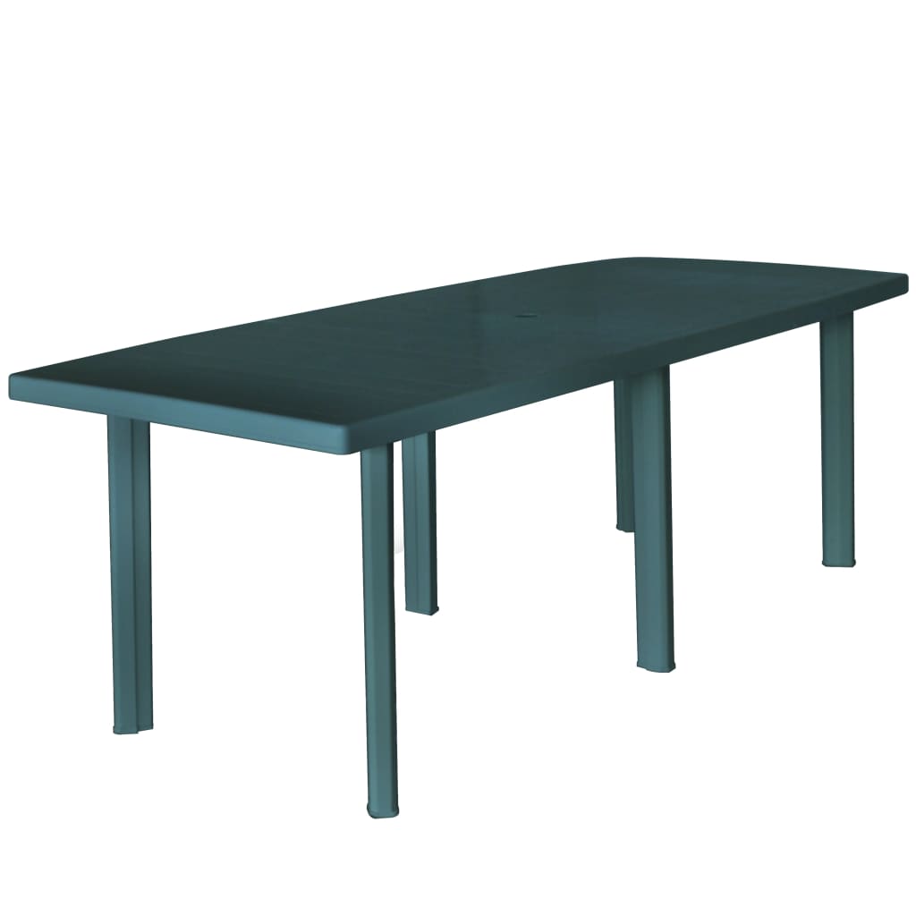 Tavolo da Giardino Verde 210x96x72 cm in Plastica - homemem39