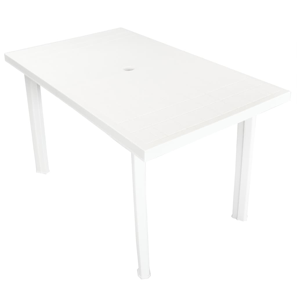 Tavolo da Giardino Bianco 126x76x72 cm in Plastica - homemem39