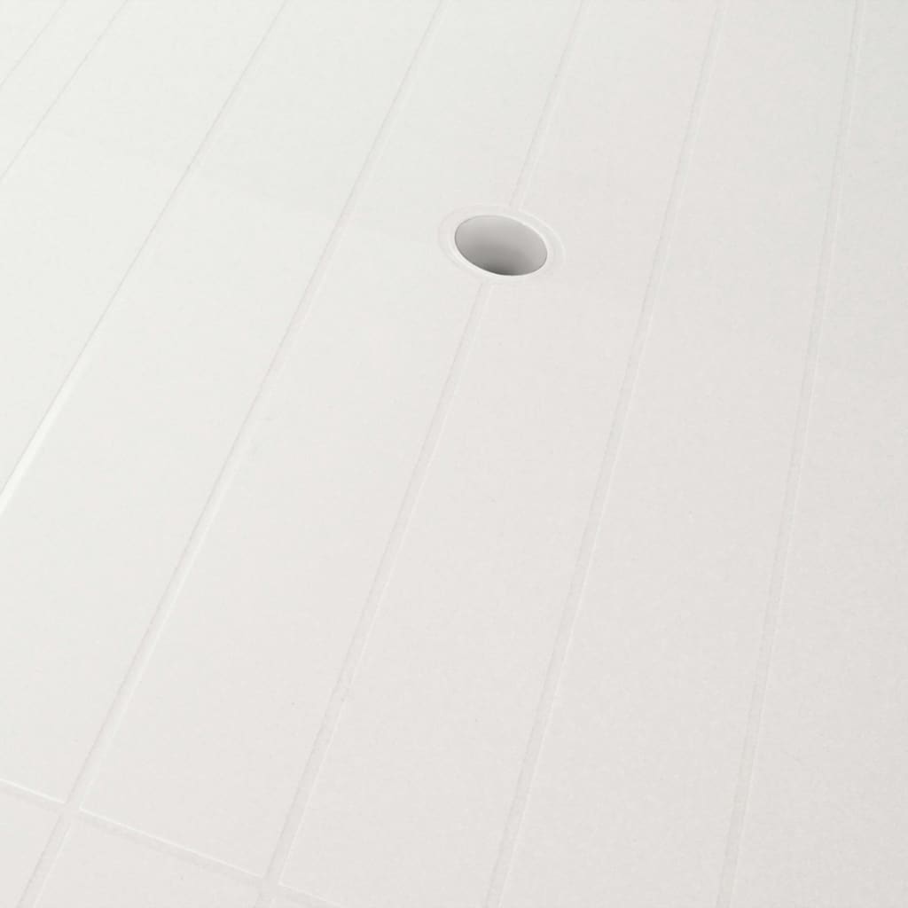 Tavolo da Giardino Bianco 126x76x72 cm in Plastica - homemem39
