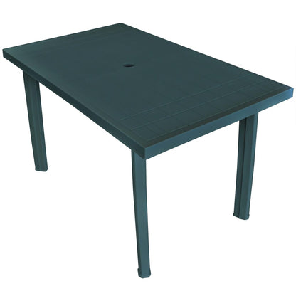 Tavolo da Giardino Verde 126x76x72 cm in Plastica - homemem39