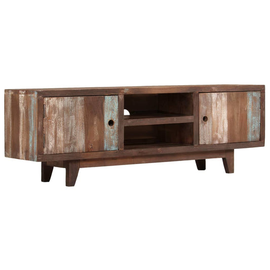 Mobile Porta TV in Legno di Acacia Stile Vintage 118x30x40 cm - homemem39