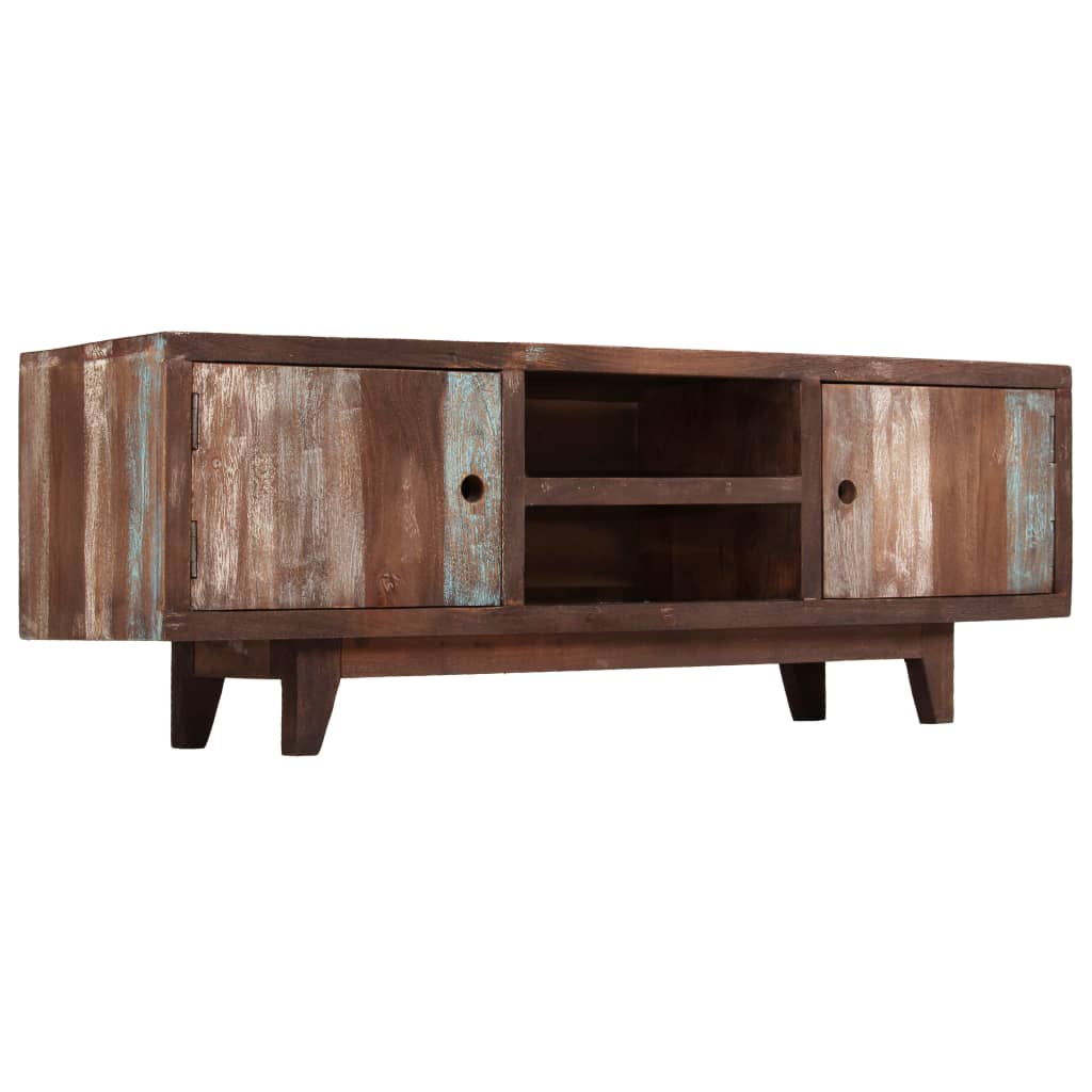 Mobile Porta TV in Legno di Acacia Stile Vintage 118x30x40 cm - homemem39