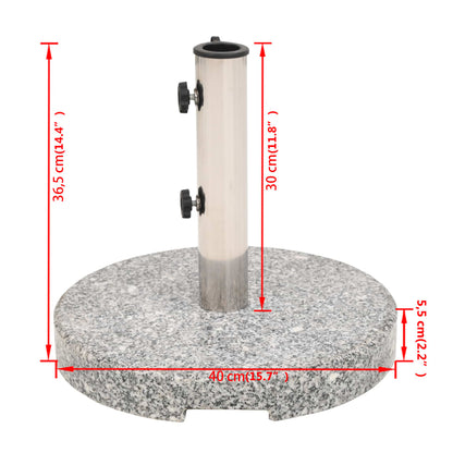 Base per Parasole in Granito Rotonda 20 kg - homemem39