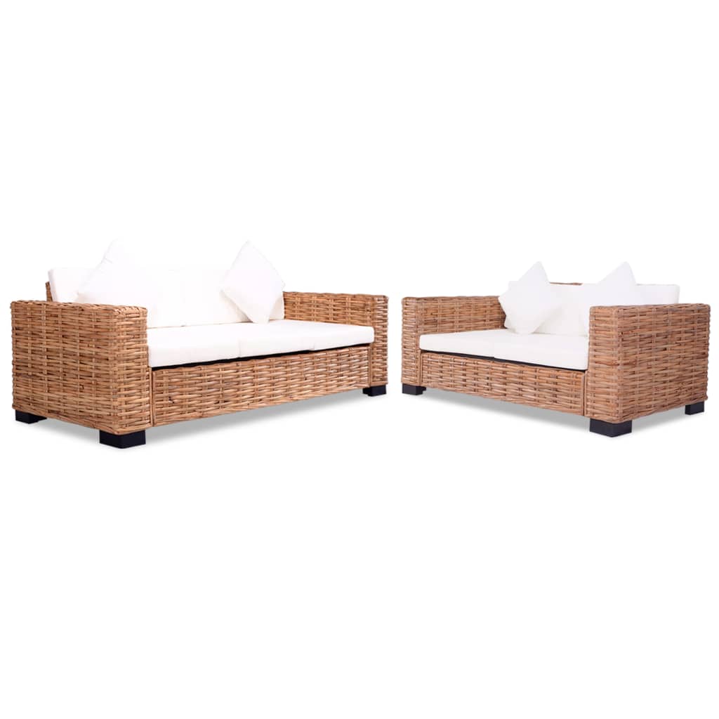 Set Divani 15 pz in Rattan Naturale - homemem39