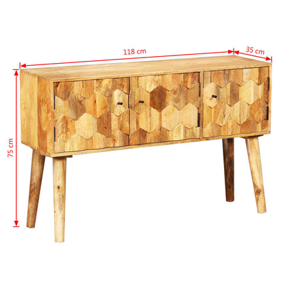 Credenza in Legno Massello di Mango 118x35x75 cm - homemem39