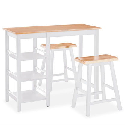 Set da Bar 3 pz in MDF Bianco - homemem39