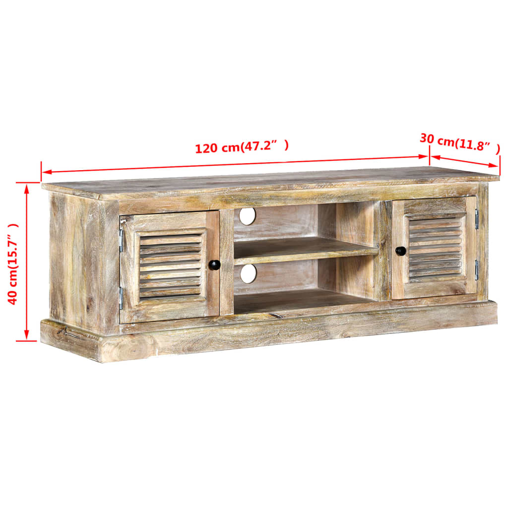 Mobile Porta TV in Legno Massello di Mango - homemem39